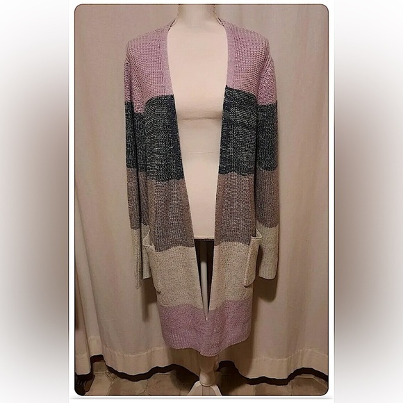 APT. 9 Long Cardigan Duster Pockets Knit​ - Picture 1 of 8
